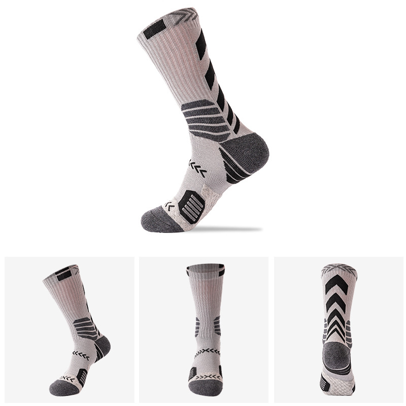 Professional manufacturer custom cotton terry football basketball soccer crew sock for women men 